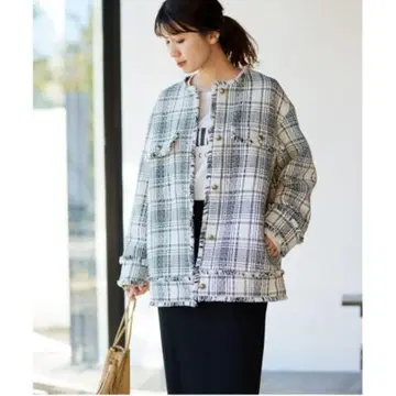 [ 정가 25,300엔 ] 저널 스탠다드 트위드 자켓 프리 사이즈