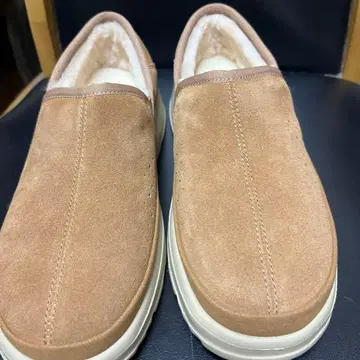 하나뿐인 브라운 스웨이드 슬립온 26cm