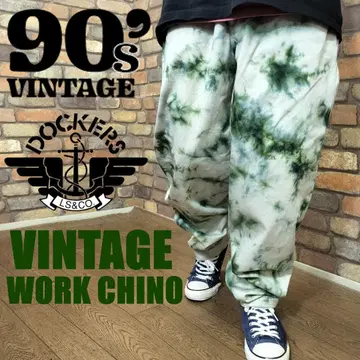 ER1-079 [ 90년대 USA 구제 의류 다커스 ] 빈티지 워크 치노