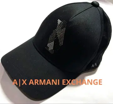 알마니 익스체인지 블랙 스톤 장식 야구 모자