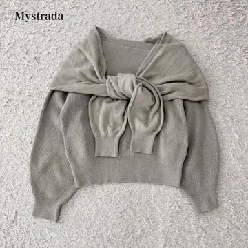 마이 스트라다 레이어드 니트(38) 개성파 페미닌 벌룬 슬리브