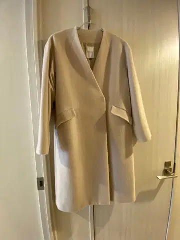 ROSE BUD 노카라 베이지 롱 코트 S