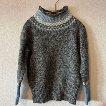 BACCA 페어아일 패턴 긴팔 니트 스웨터