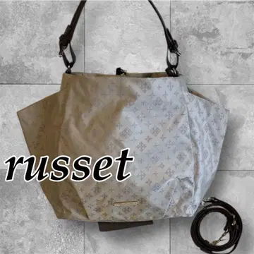 [새상품급] russet 러셋 모노그램 패턴 토트백 그레이 계열