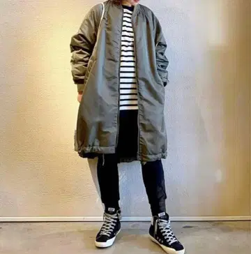 journal standard luxe 나일론 내장재 밀리터리 립 코트