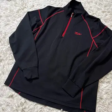 댄스 위드 드래곤 블랙 하프 지퍼 긴팔 남성용 골프 사이즈 3