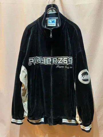 PLAYERZ69 벨로아 집업 저리 트랙 자켓 XL