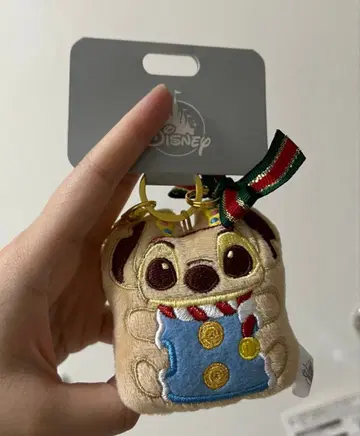 스티치 봉제 인형 키링 키체인 크리스마스 쿠키 디즈니