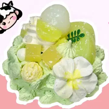 빅 홀 케이크 머스캣 케이크 와플 리얼 케이크 후르츠