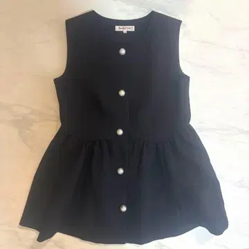 Apuweiser-riche 블랙 플레어 베스트 사이즈 2