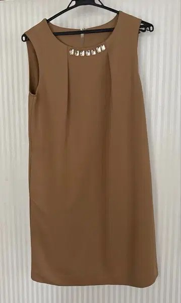 베이지 슬리브리스 드레스 M 결혼식 2차 파티 드레스 포멀