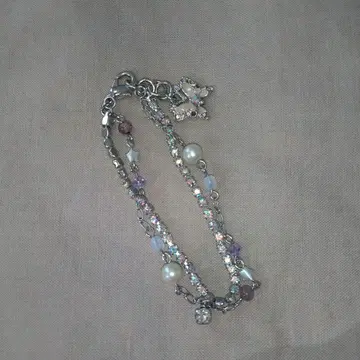 안나수이 ANNA SUI 팔찌 펄 장식 큐빅 나비