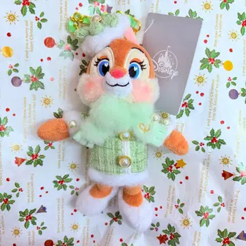 디즈니 클라리스 봉제 인형 키링 TWEED STYLE