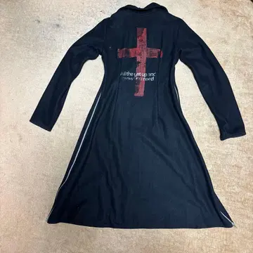 h.NAOTO 블랙 롱 코트