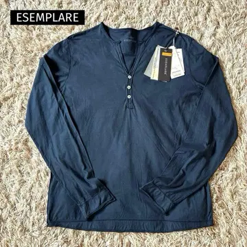 ESEMPLARE 이탈리아제 면 100% 헨리넥 긴팔 T셔츠 (L)