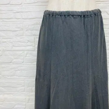 미라 오웬 롱 플레어 스커트 허리밴딩 L [1673 39]