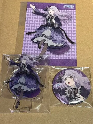 미사용 [뱅드림] 미나토 유키나 아크릴 스탠드 캔뱃지 브로마이드 세트