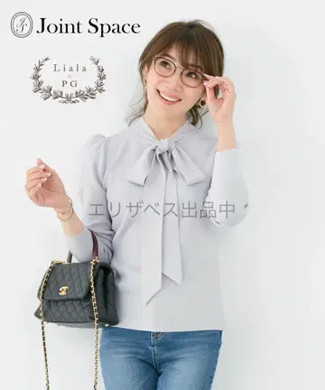 1Liala x PG 보타이 리본 니트 상의