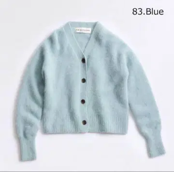 SHINZONE 라쿤 가디건 블루 스카이블루 울 가디건