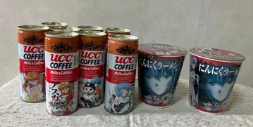 신세기 에반게리온 마늘 라멘 차슈 제외 2개 & UCC 캔 커피