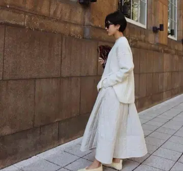 MACHATT 퀼팅 스커트 허리밴딩 마챗