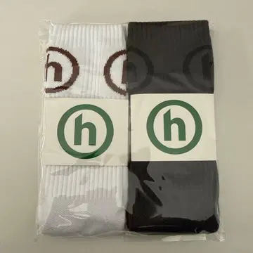 HIDDEN 삭스 2족 세트 화이트/다크 그레이