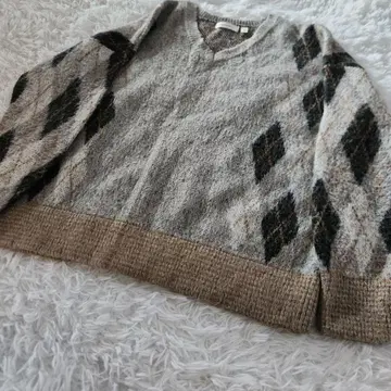 니코앤드 Niko and - 니트 스웨터 아가일 모헤어 양모 XL