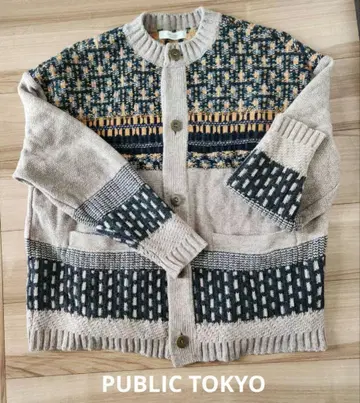 PUBLIC TOKYO 니트 블루종