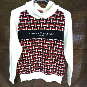 TOMMY HILFIGER 후드 부착 스웨터 여성용 골프웨어 M