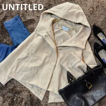 언타이틀 숏코트 후디드 코트 울 비익 아우터 겉옷