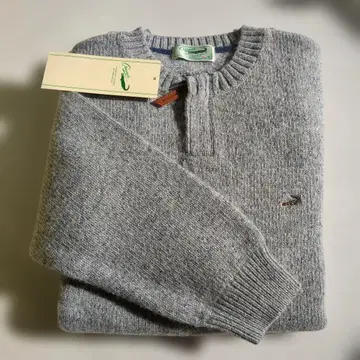 Lacoste 그레이 하프 지퍼 스웨터