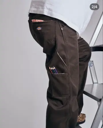 PULP 한정판 Dickies x Butknot 페인터 팬츠 브라운 M