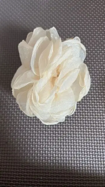 크림색 꽃 코사지