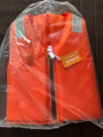 [ 미사용 ] Takashina 오렌지 구명 조끼