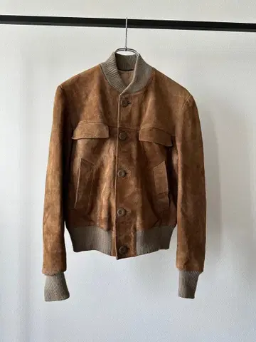 70s 스웨이드 가죽 블루종