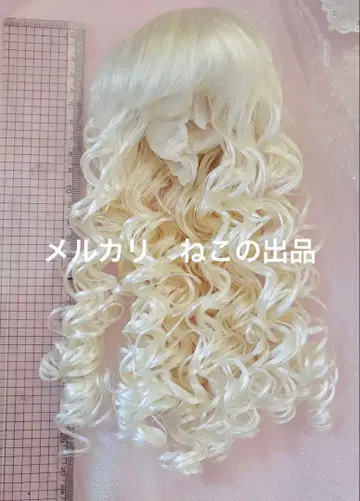 비스크 인형 10~11인치 가발 플라티나 빈티지 앤티크