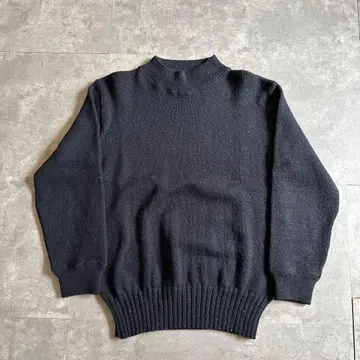 US Navy 모크넥 니트 USN 미군 실물 다크 네이비