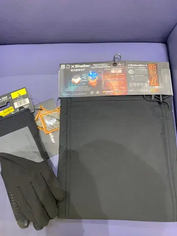 새상품 신상 엑스쉘터 넥워머와 그로브 세트 블랙