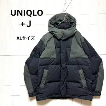 UNIQLO +J 다운 오버 사이즈 후드티 후드 부착 XL 사이즈 블랙