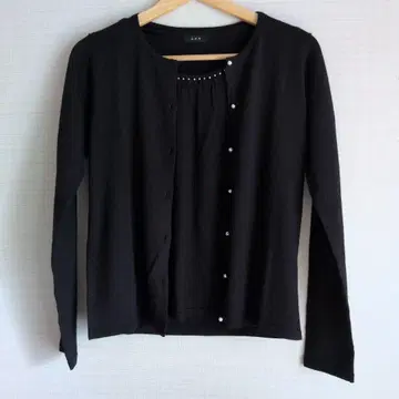 a.v.v 블랙 긴팔 가디건 앙상블 겉옷은 미사용