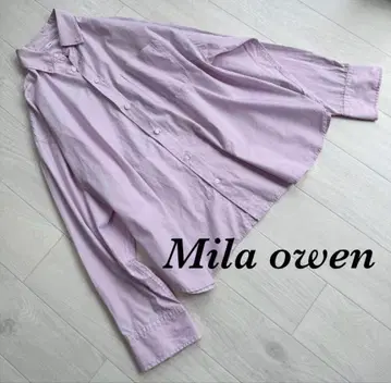 Mila owen M 원포인트 자수 버튼 다운 셔츠
