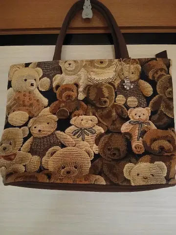 고블랑 직조 곰돌이 토트백