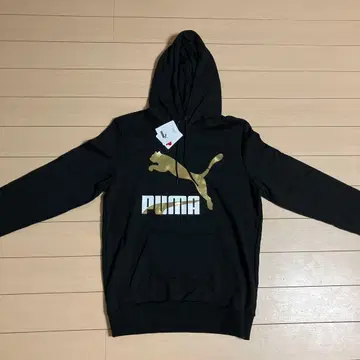 PUMA 골드 로고 후드 부착 후드티