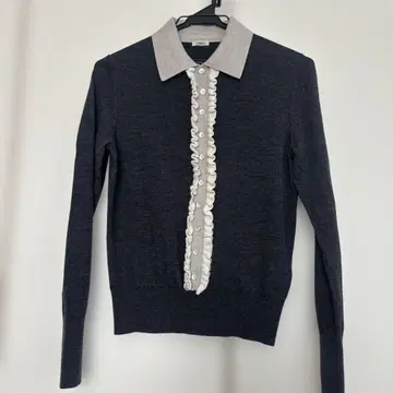 IENA 다크 그레이 니트 스웨터 긴팔