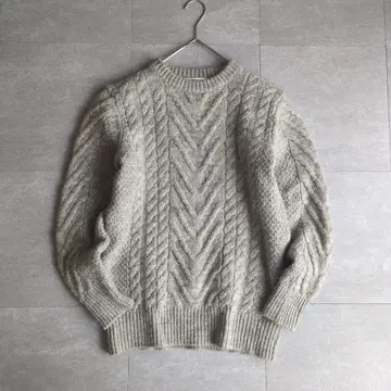 저널 스탠다드 리룸 케이블 아란 니트 스웨터 그레이