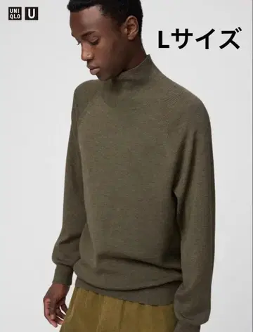 UNIQLO U 유니클로 U 25AW 하이넥 스웨터 올리브 카키