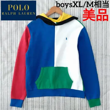 새상품급 랄프 로렌 *컬러 블록 더블 니트 후드티* XL/M 상당