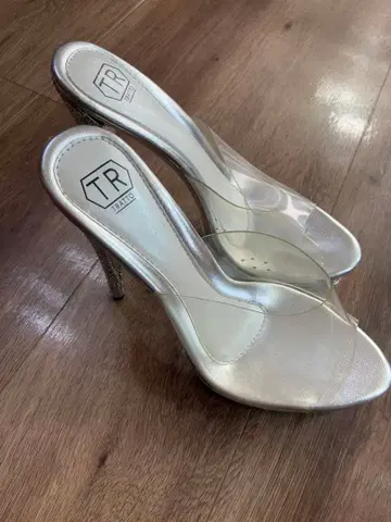 드레스용 실버 스톤 장식 하이힐