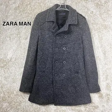 ZARA MAN 헤링본 피 코트 그레이 M