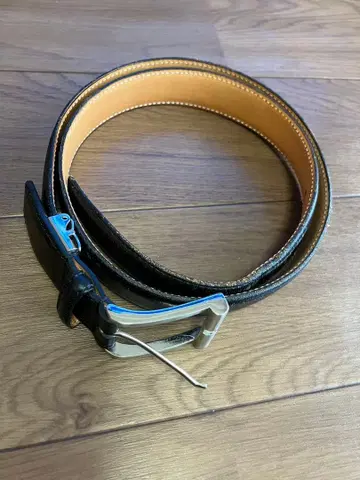 MACKINTOSH 블랙 가죽 벨트